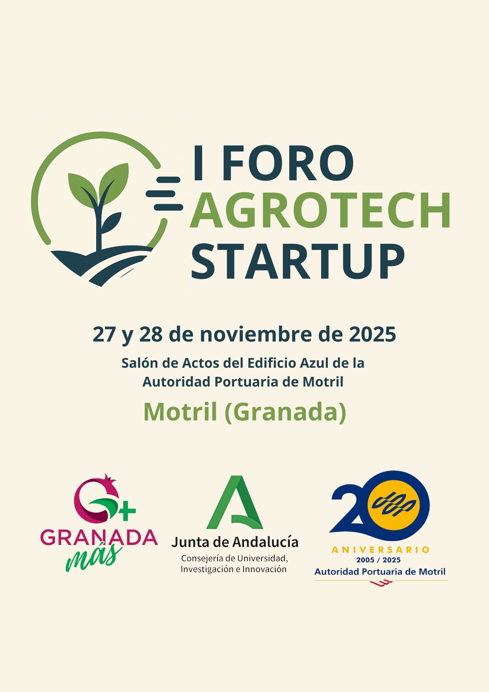 Cartel oficial del I Foro Agrotech Startup 2025