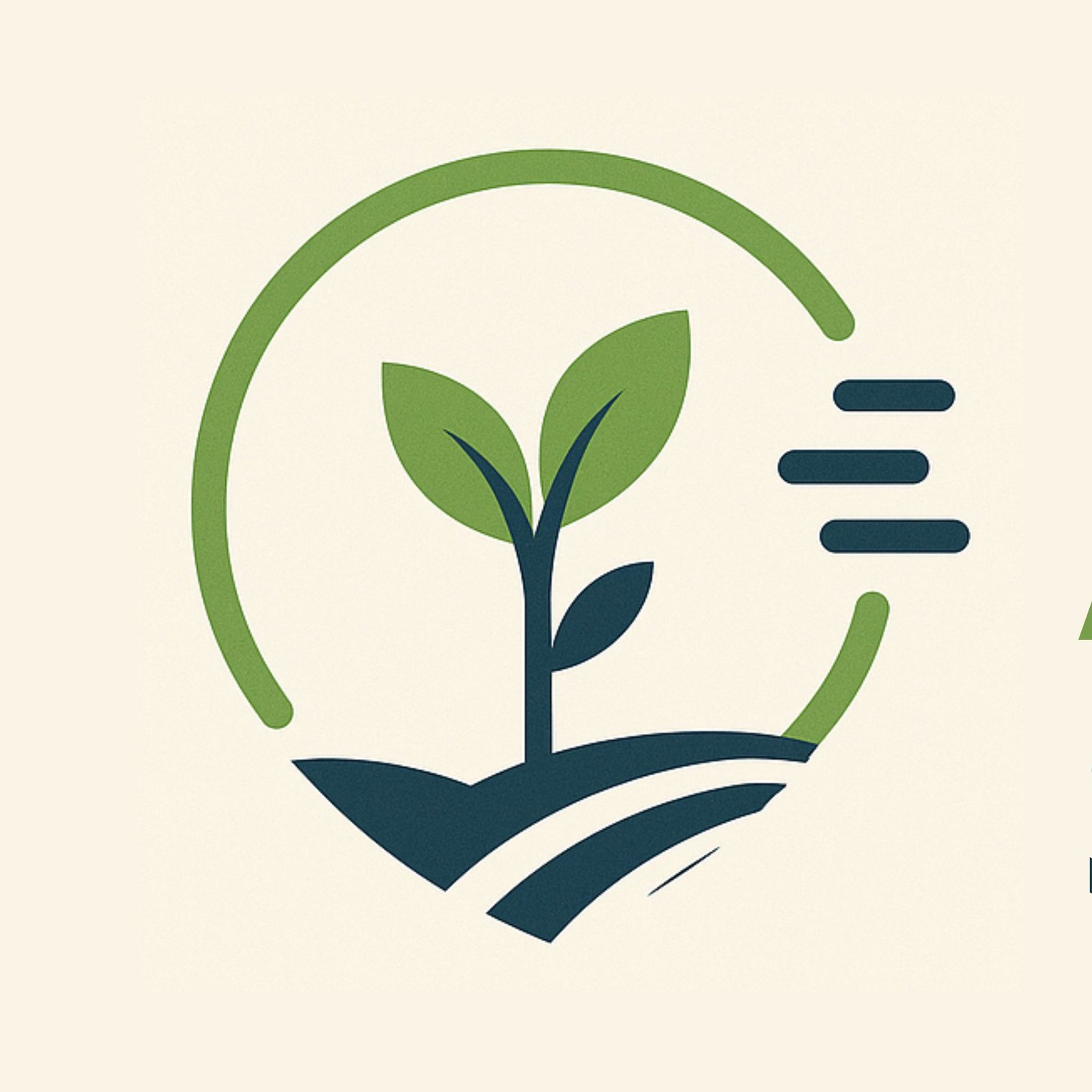 Icono del Reto Agrotech: brote verde sobre un campo